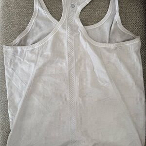 Lululemon White Racerback Athletic Tank Top